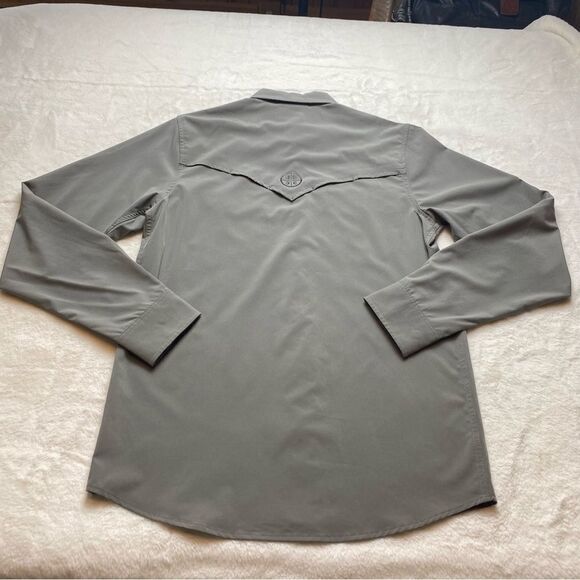 Black Rifle Coffee Company Gray Snap Front Western Style Shirt Size Small - Picture 2 of 14